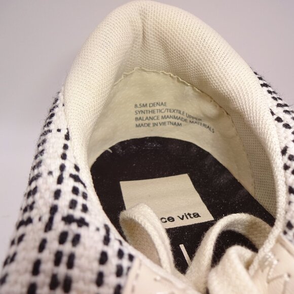 Womens Dolce Vita Denae Platform Sneakers 8.5 M White & Black Tennis Shoes - Picture 8 of 10